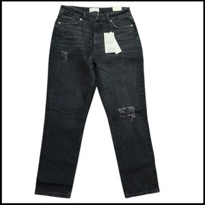 𝐙𝐀𝐑𝐀 Distressed Black Denim Size 12